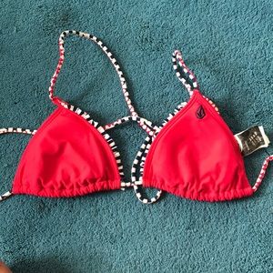 Red/pink bikini top